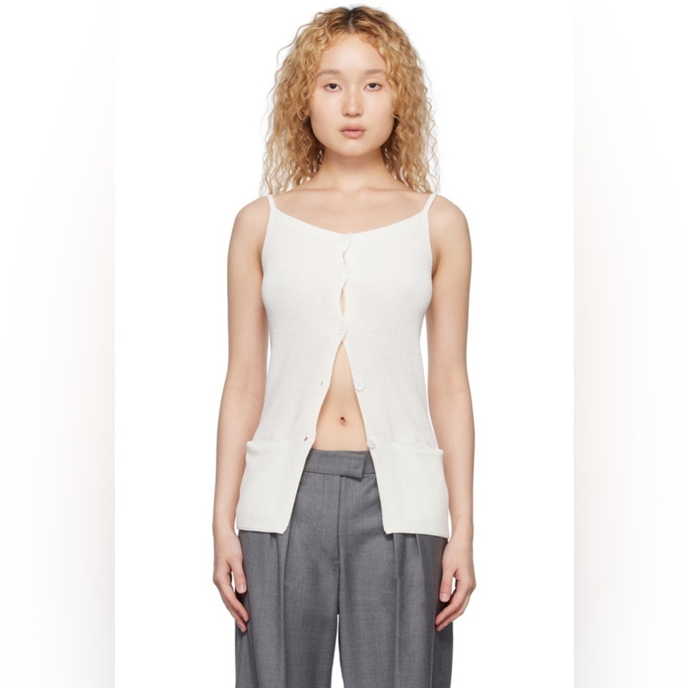 Aya Muse White Odoa Tank Top Sz-M